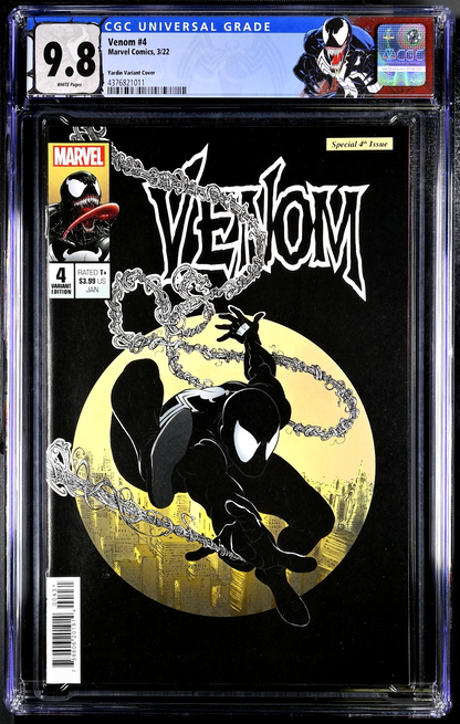 Venom #4 (2021) CGC 9.8 NM/MT White Yardin ASM 300 Homage Cover Custom Label
