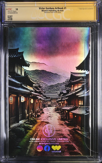 Victor Garduno Artbook #1 (2023) CGC 10 GEM MINT Adamantium Ronin Foil AP 20/30
