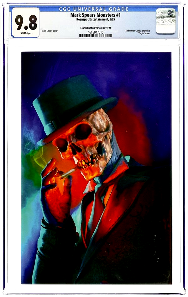 Mark Spears Monsters #1 (2025) CGC 9.8 NM/MT 4th Print "M" Smoking Skull Ltd 450