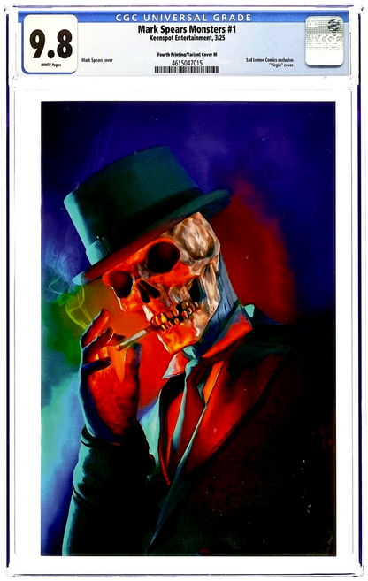 Mark Spears Monsters #1 (2025) CGC 9.8 NM/MT 4th Print "M" Smoking Skull Ltd 450