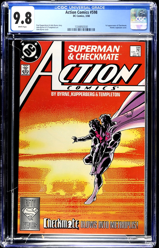 Action Comics #598 (1988) CGC 9.8 NM/MT John Byrne Atomic Explosion Cover