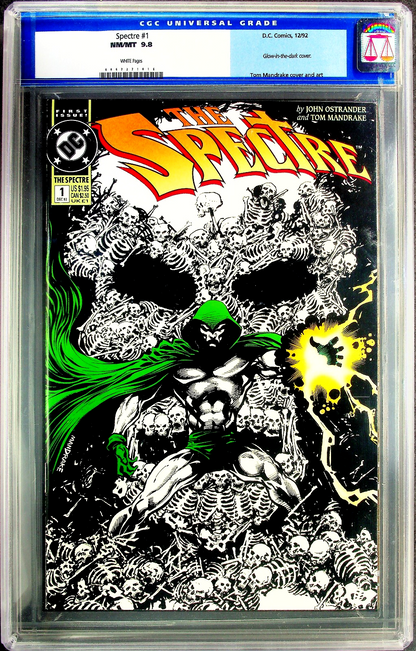 Spectre #1 (1992) CGC 9.8 NM/MT White Old Label Glow-In-The-Dark Skull Cover