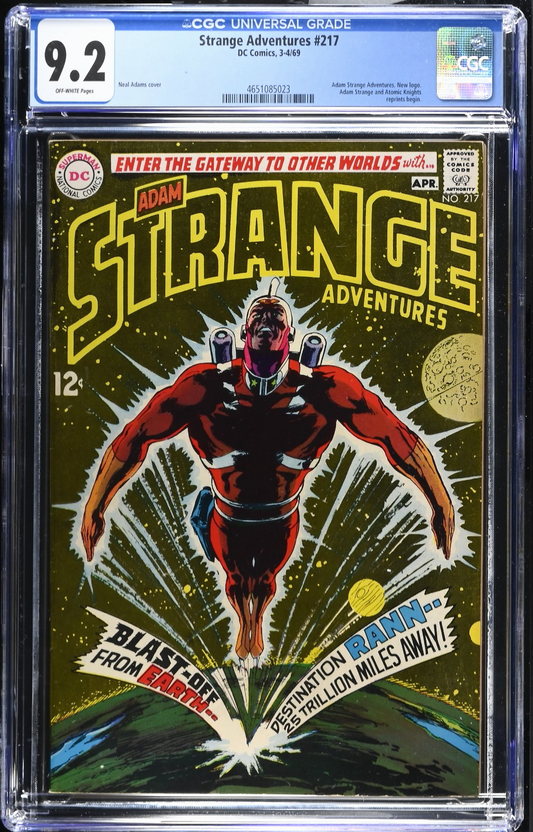 Strange Adventures #217 (1969) CGC 9.2 NM- OW Neal Adams 1st Adam Strange HTF