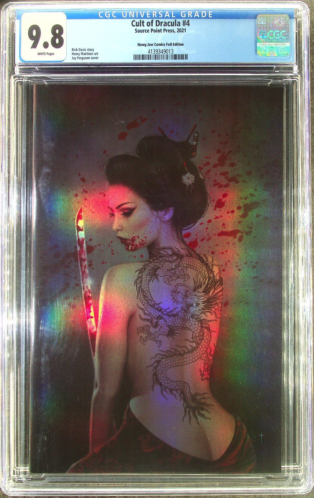 Cult Of Dracula #4 (2021) CGC 9.8 NM/MT Hawg Jaw Exclusive Jay Ferguson LTD 100