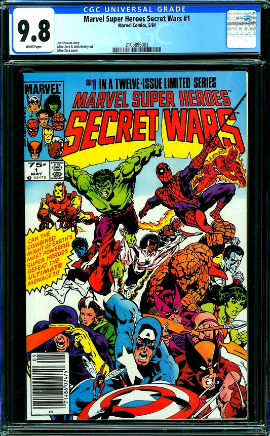 Marvel Super Heroes Secret Wars #1 (1984) CGC 9.8 NM/MT White Newsstand Edition