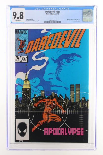 Daredevil #227 (1986) CGC 9.8 NM/MT Kingpin Born Again Iconic NYC WTC Background