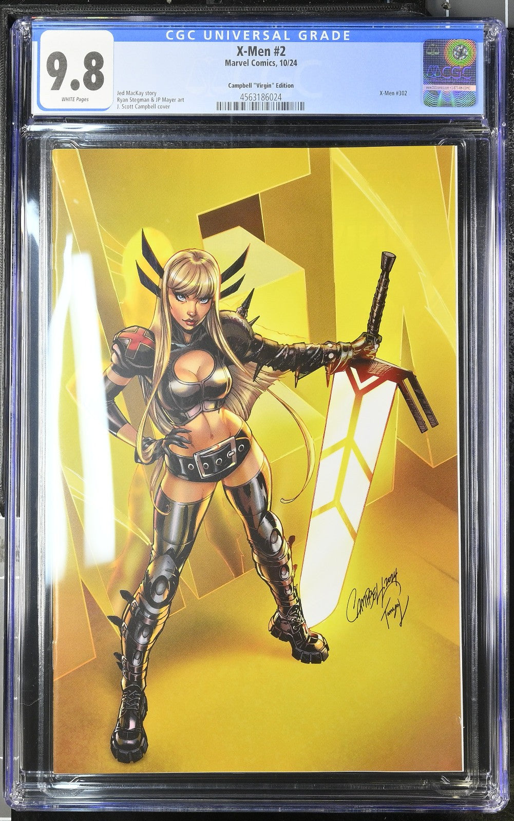 X-Men #2 (2024) CGC 9.8 NM/MT Campbell Magik Virgin Retailer (Ltd 1:100)