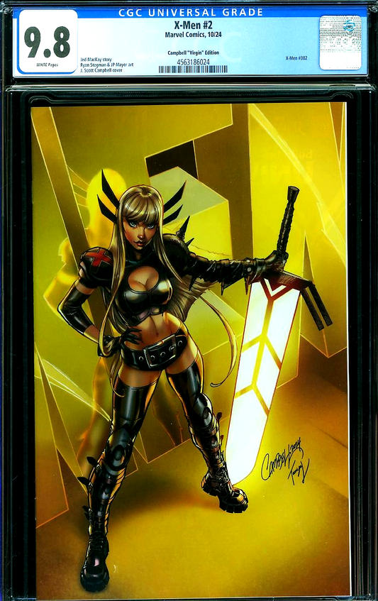 X-Men #2 (2024) CGC 9.8 NM/MT Campbell Magik Virgin Retailer (Ltd 1:100)