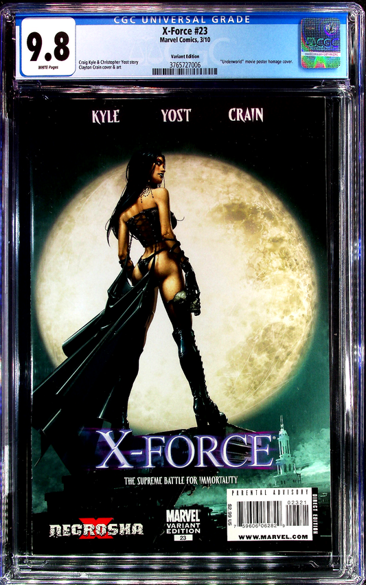 X-Force #23 (2010) CGC 9.8 NM/MT WHITE Clayton Crain Underworld Homage 1:15