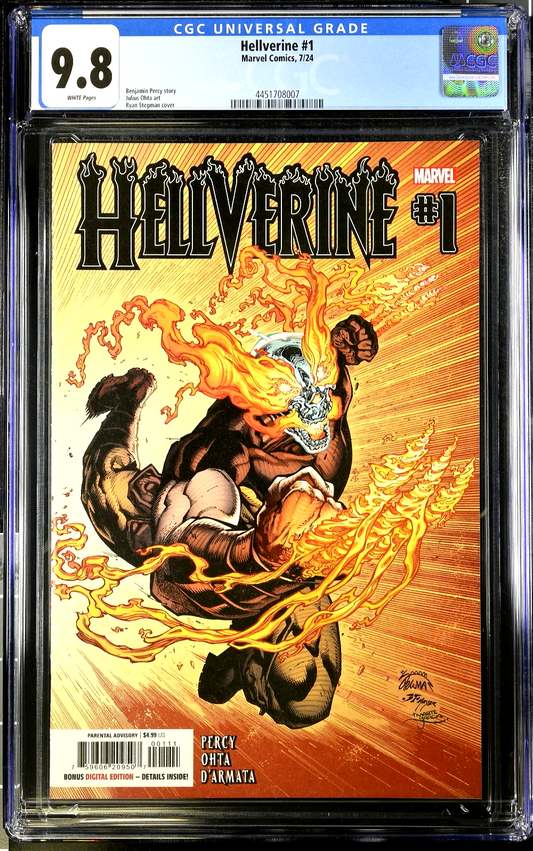Hellverine #1 (2024) CGC 9.8 NM/MT Stegman Origin & 1st Akihiro Daken Hellverine