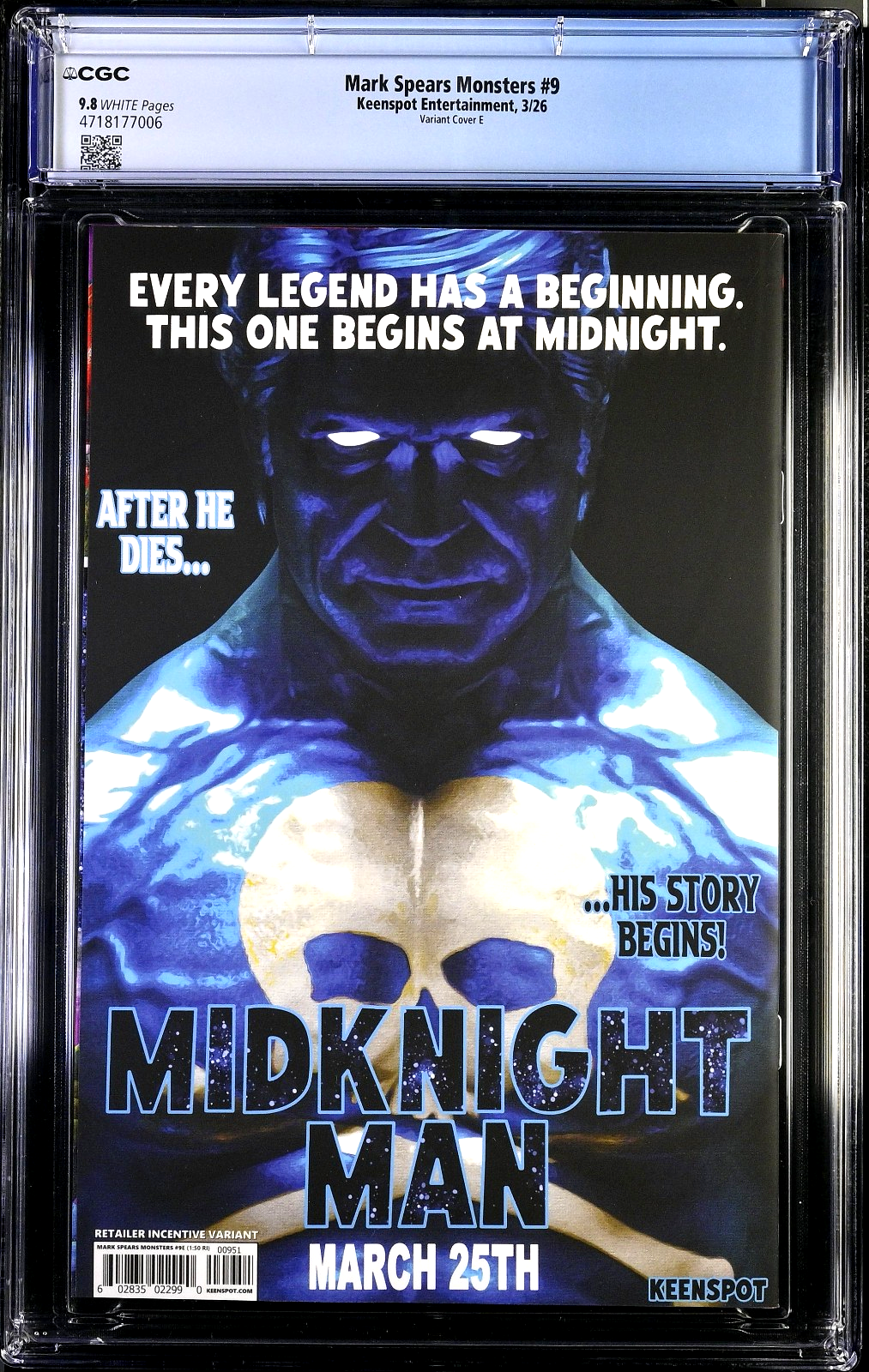 Mark Spears Monsters #9 (2026) CGC 9.8 NM/MT Cover E Unholy Hour Spiral LTD 1:50