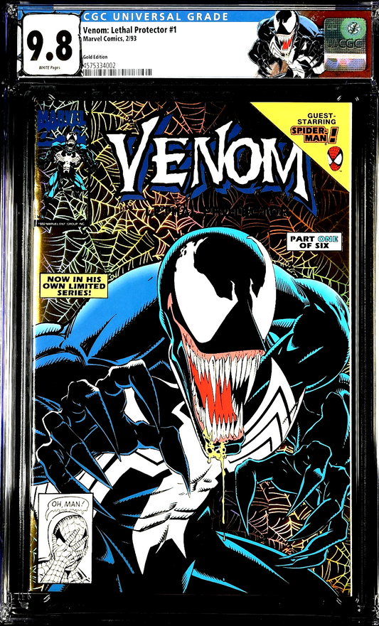 Venom Lethal Protector #1 (1993) CGC 9.8 NM/MT WHITE Gold Edition Custom Label