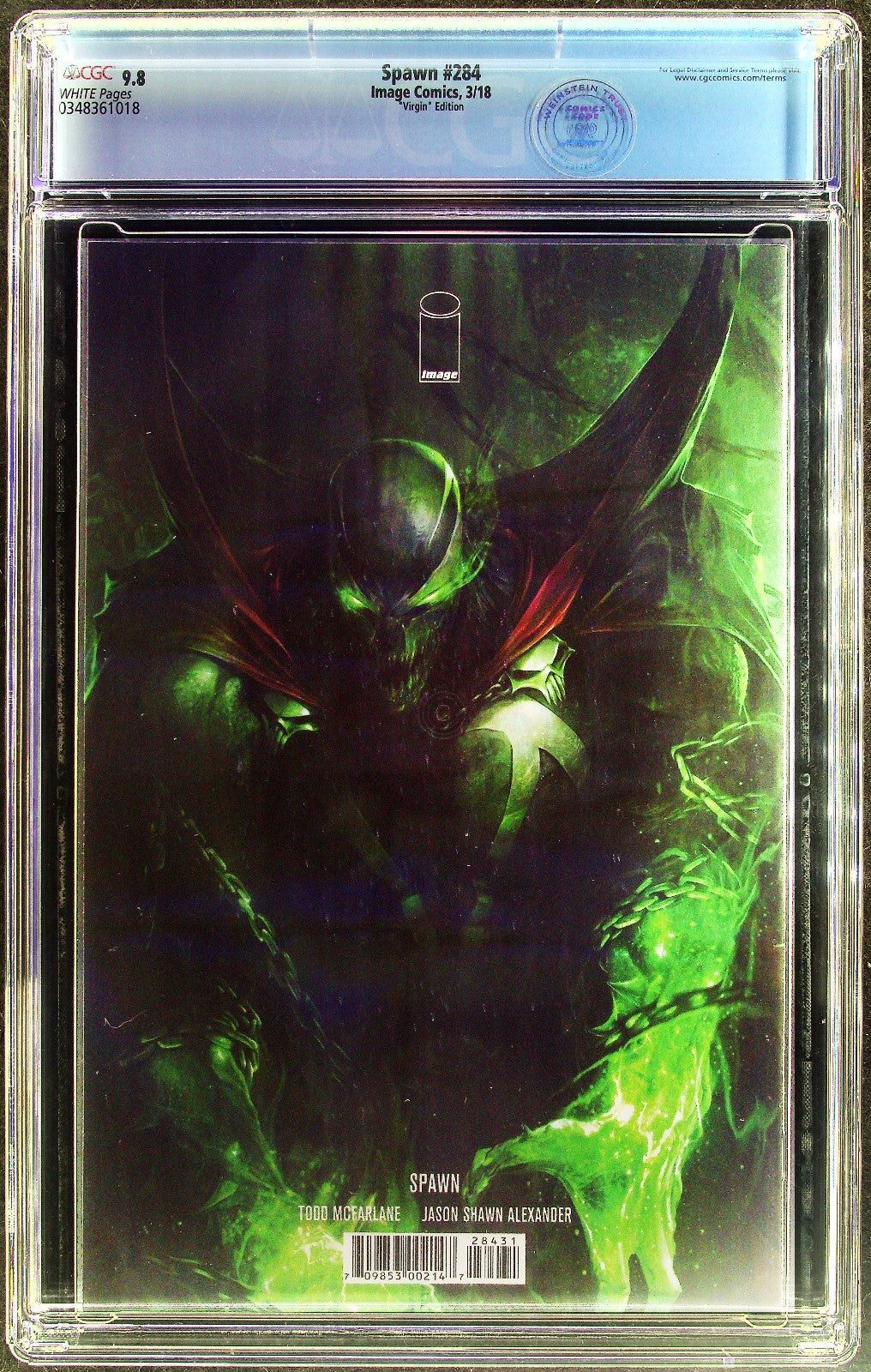 Spawn #284 (2018) CGC 9.8 NM/MT WHITE Francesco Mattina Virgin Variant