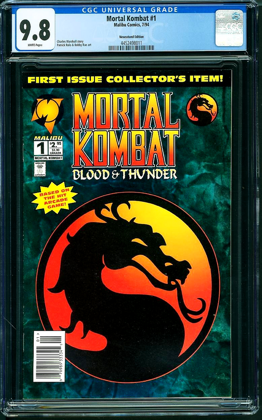 Mortal Kombat #1 (1994) CGC 9.8 NM/MT KEY Malibu Comics NEWSSTAND Edition