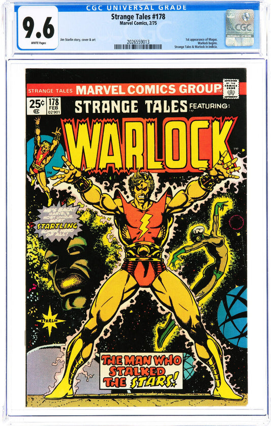 Strange Tales #178 (1975) Warlock CGC 9.6 White Starlin Key 1st Magus Warlock