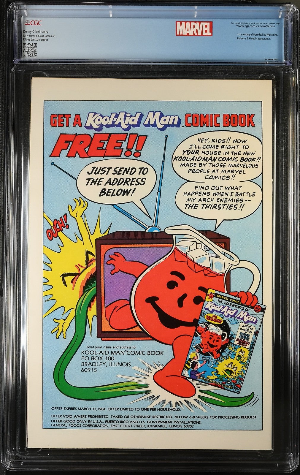 Daredevil #196 (1983) CGC 9.8 NM/MT WHITE Newsstand Wolverine Custom Label