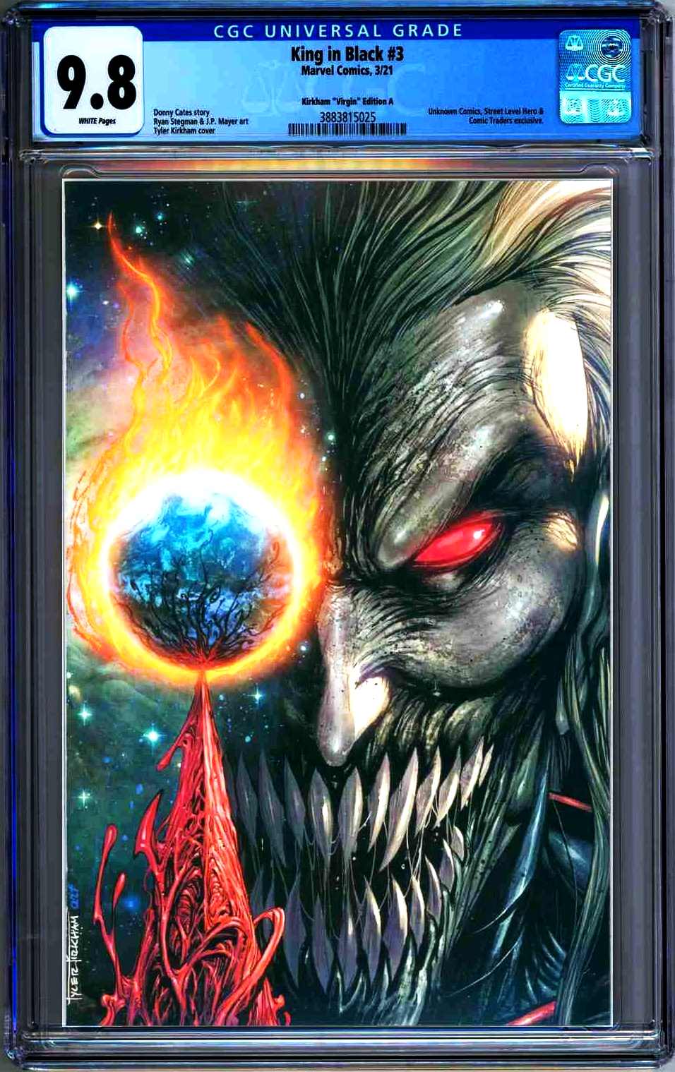 King in Black #3 (2021) CGC 9.8 NM/MT Illuminati Tyler Kirkham Virgin Edition A