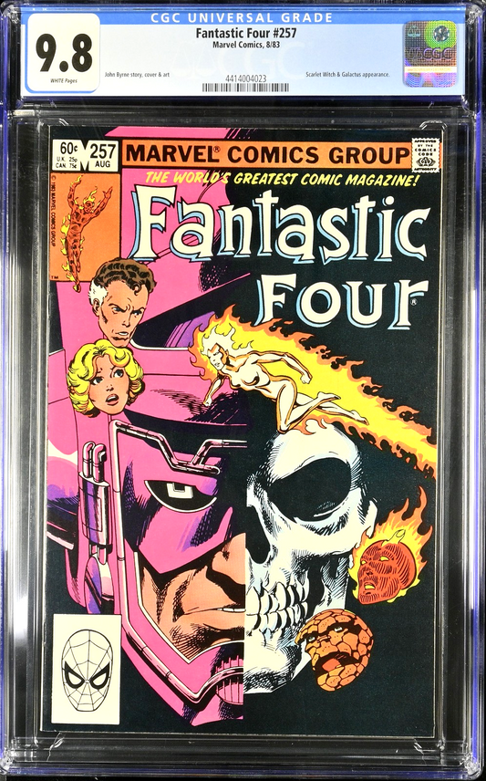 Fantastic Four #257 (1983) CGC 9.8 NM/MT WHITE John Byrne Galactus Skull Cover