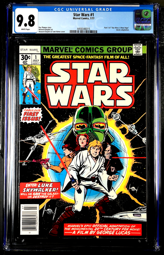 Star Wars #1 (1977) CGC 9.8 NM/MT WHITE Pages Classic Chaykin KEY 1st Printing