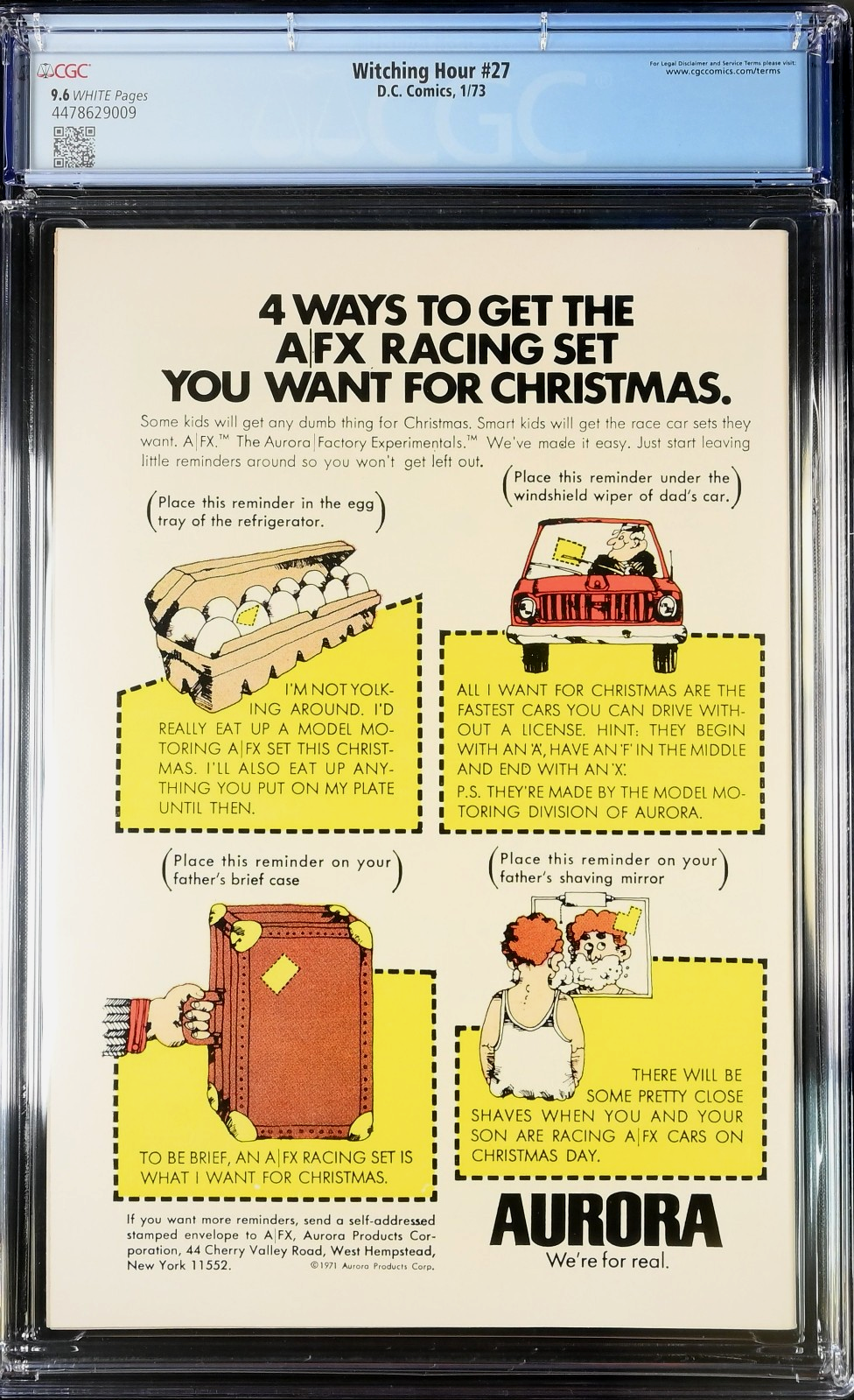 The Witching Hour #27 (1973) CGC 9.6 NM+ WHITE Pages Nick Cardy Cover