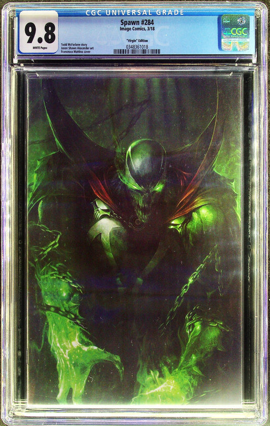 Spawn #284 (2018) CGC 9.8 NM/MT WHITE Francesco Mattina Virgin Variant