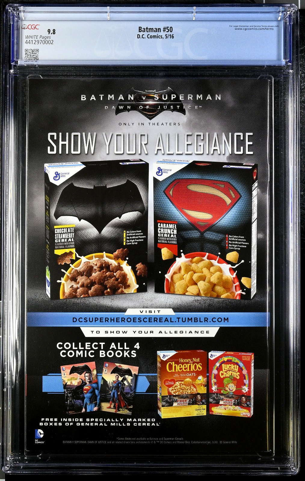 Batman #50 (2016) CGC 9.8 NM/MT WHITE 2nd Series Greg Capullo Classic Cover