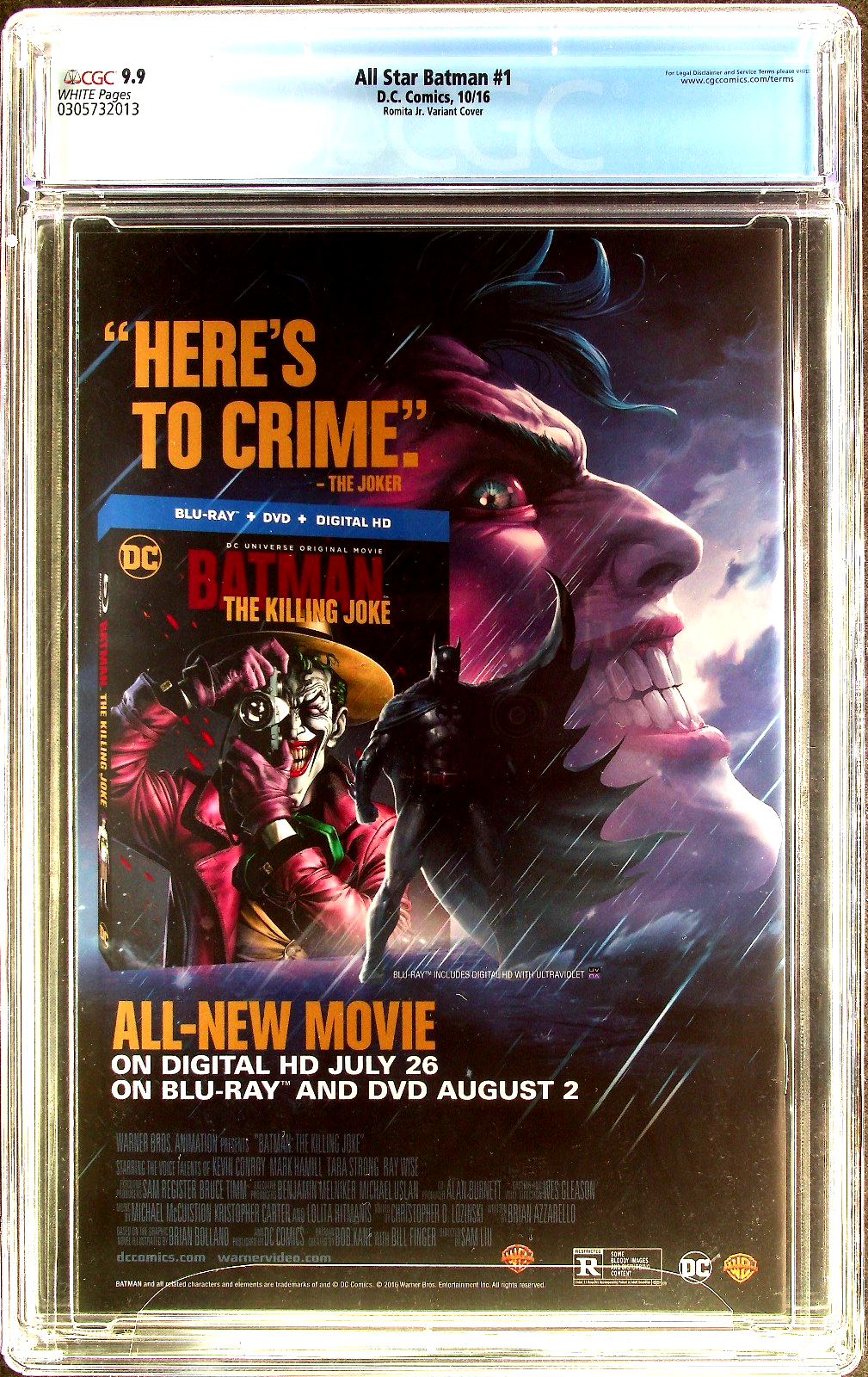 All Star Batman #1 (2016) CGC 9.9 (Not 9.8) MINT WHITE Romita Fan Expo LTD 1000