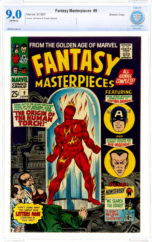 Fantasy Masterpieces #9 (1967) CBCS 9.0 VF/NM OW Boston Pedigree Torch Origin