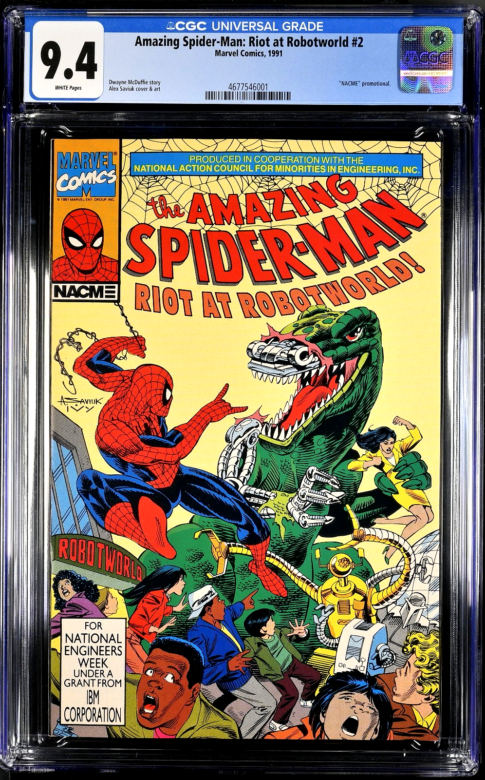 Amazing Spider-Man Riot at Robotworld (1991) CGC 9.4 NM NACME Promo (WTC/BT)