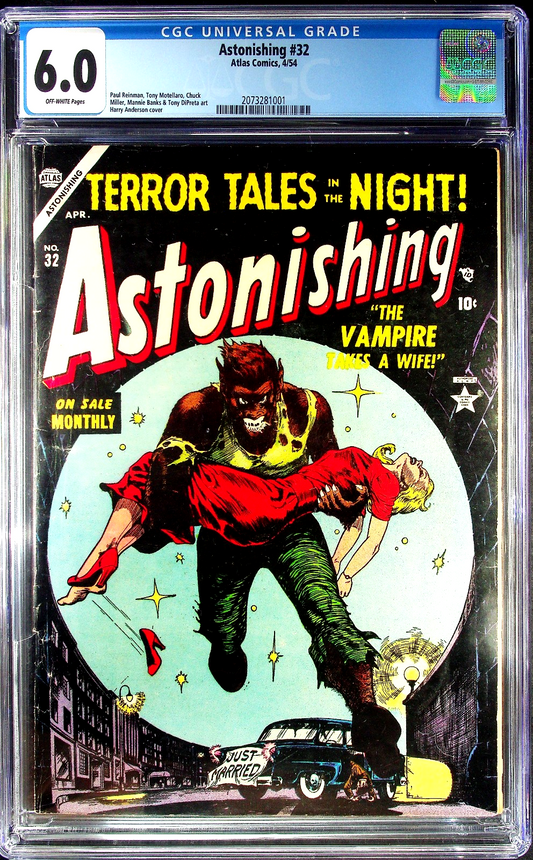 Astonishing #32 (1954) CGC 6.0 FN OW Pages Anderson Classic Werewolf Cover RARE