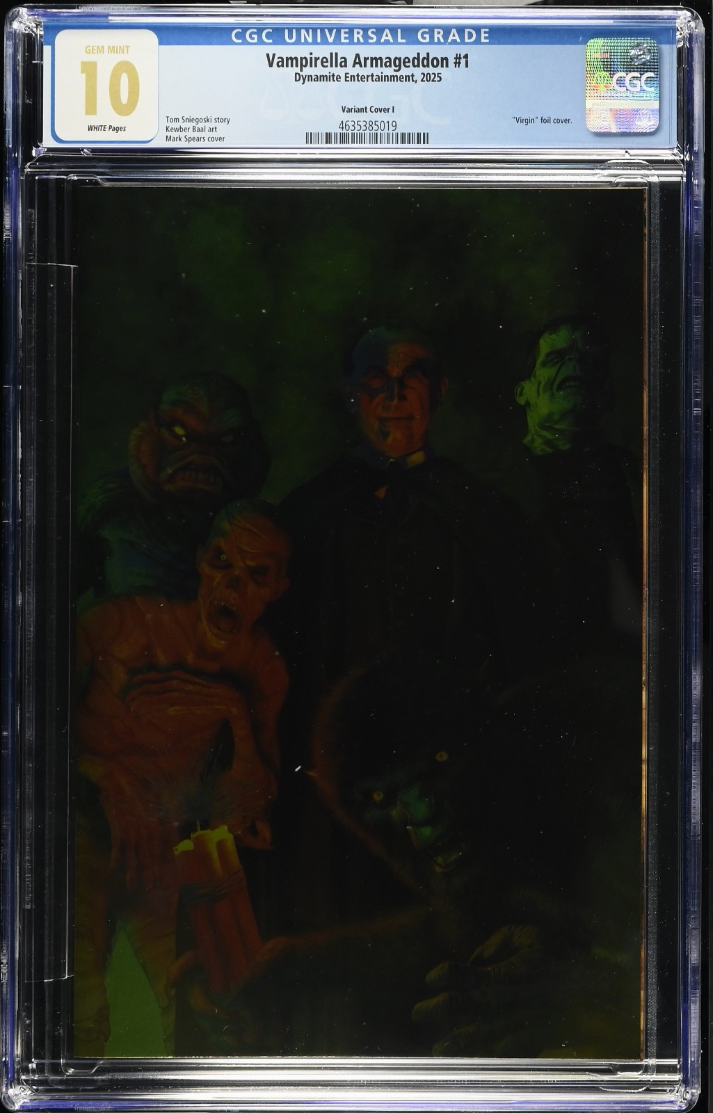 Vampirella Armageddon #1 (2025) CGC 10 GEM MINT Mark Spears Monsters Foil ONLY 1
