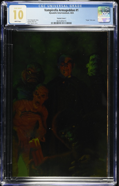 Vampirella Armageddon #1 (2025) CGC 10 GEM MINT Mark Spears Monsters Foil ONLY 1