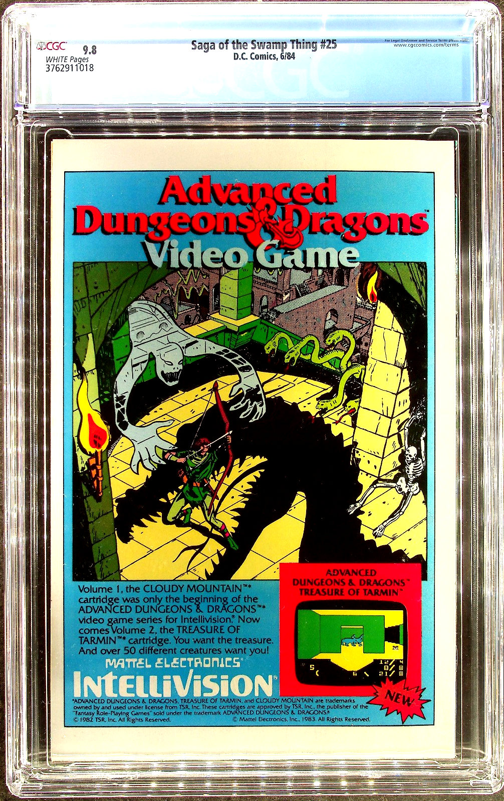 Saga of the Swamp Thing #25 (1984) CGC 9.8 NM/MT WHITE KEY 1st Cameo Constantine