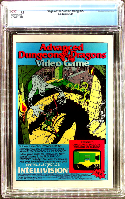 Saga of the Swamp Thing #25 (1984) CGC 9.8 NM/MT WHITE KEY 1st Cameo Constantine