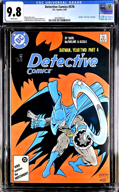 Detective Comics #578 (1987) CGC 9.8 NM/MT WHITE McFarlane KEY Year Two Story