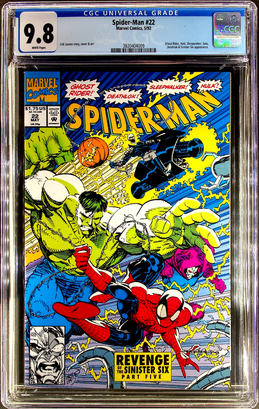 Spider-Man #22 (1992) CGC 9.8 NM/MT White Pages Erik Larsen Sinister Six
