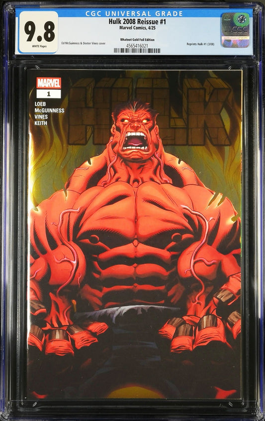 Hulk Reissue #1 (2025) CGC 9.8 NM/MT Whatnot Gold Foil McGuinness LTD 300