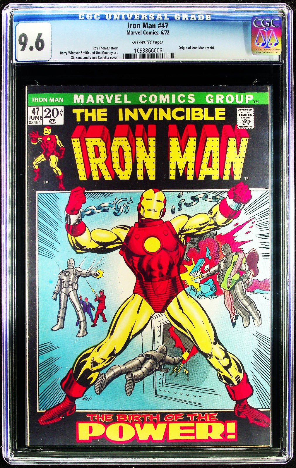 Iron-Man #47 (1972) CGC 9.6 NM+ Off-White Gil Kane Iconic Cvr KEY Origin Retold