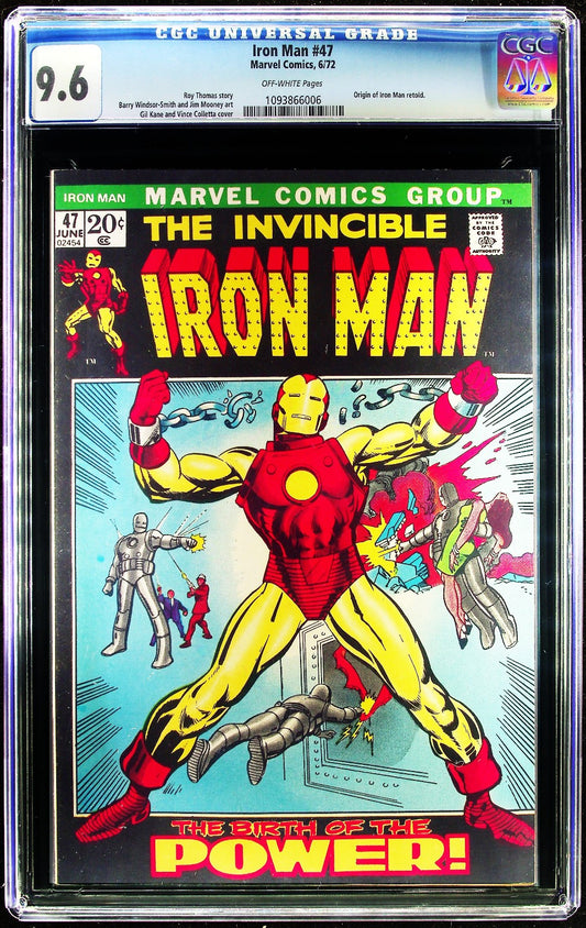 Iron-Man #47 (1972) CGC 9.6 NM+ Off-White Gil Kane Iconic Cvr KEY Origin Retold