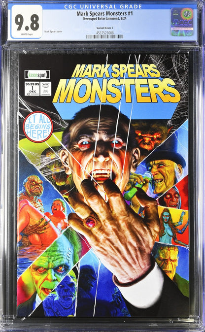 Mark Spears Monsters #1 (2024) CGC 9.8 NM/MT Cover C Infinity Gauntlet #1 Homage