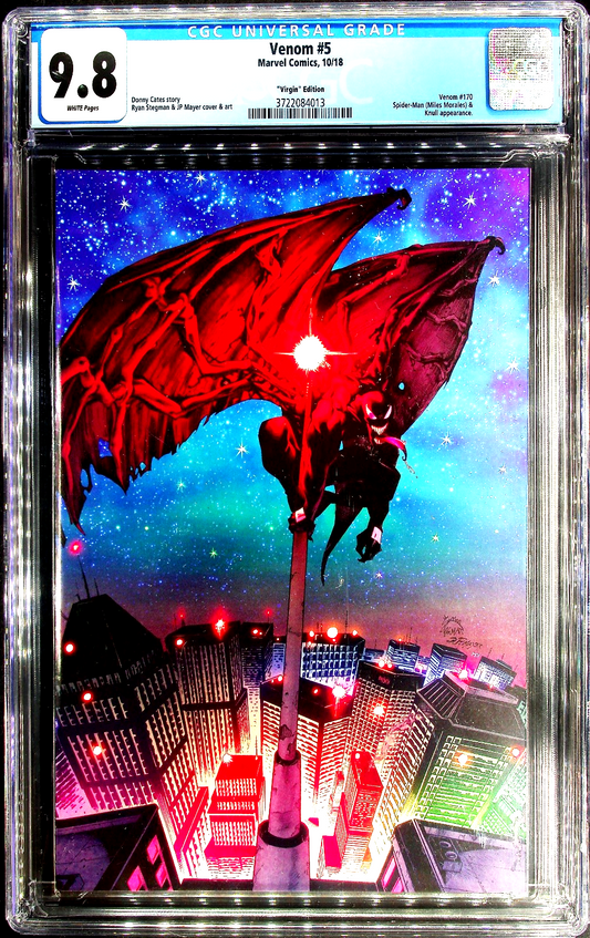 Venom #5 (2018) CGC 9.8 NM/MT LGY 170 Unknown Comics Virgin Stegman Mayer Cover