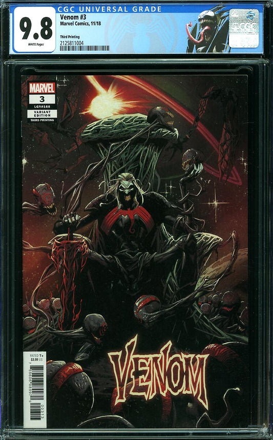 Venom #3 (2018) CGC 9.8 NM/MT WHITE Pages 3rd Print Key 1st Knull Stegman Cates
