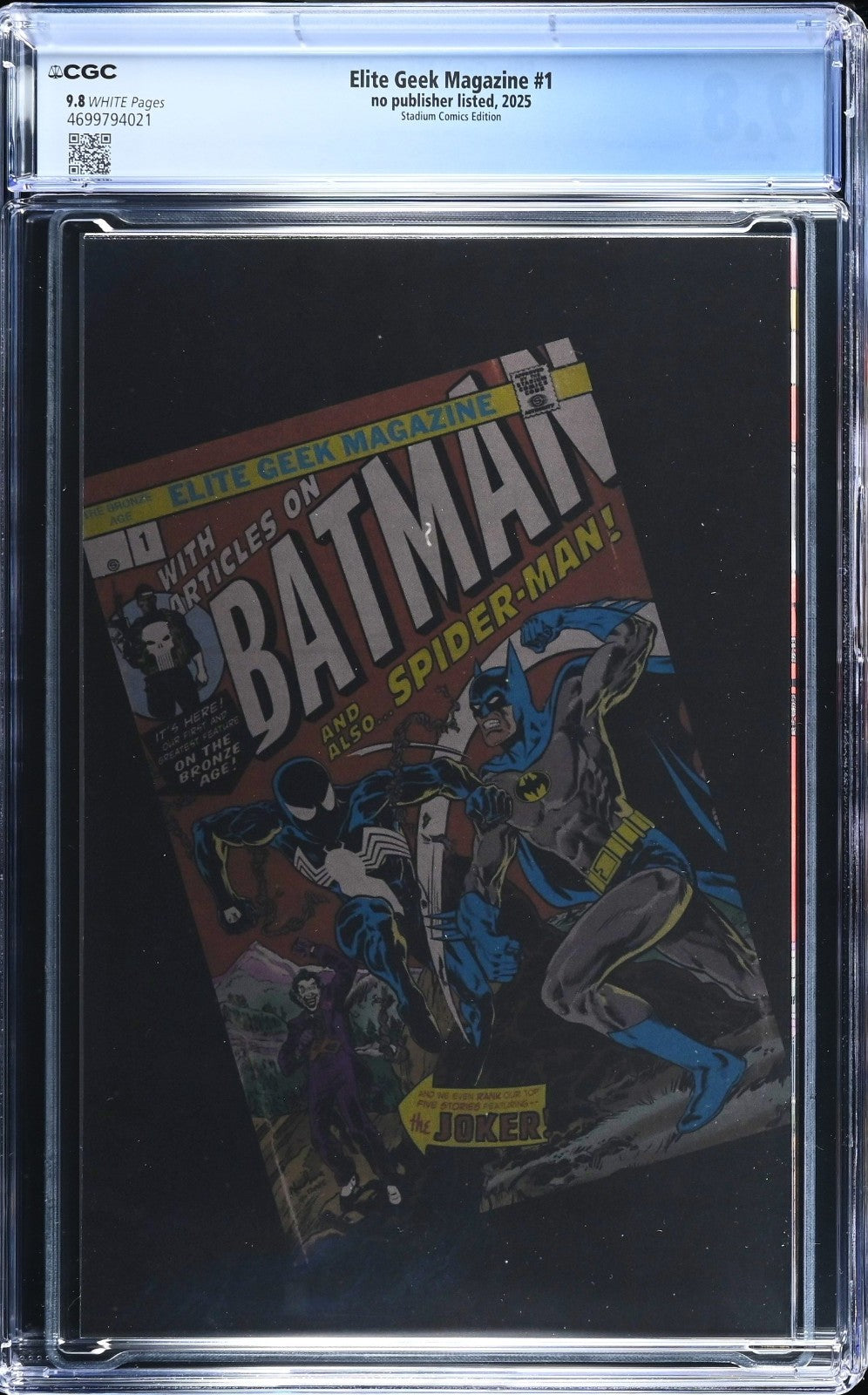 Elite Geek Magazine #1 (2025) CGC 9.8 Batman vs Spider-Man Hulk 181 Homage Trade