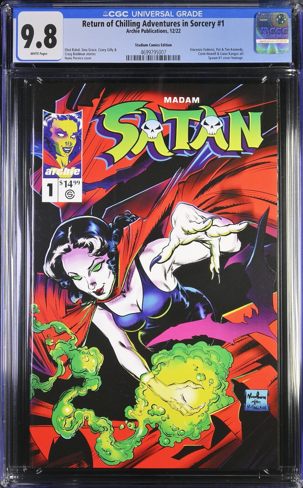 Return of Chilling Adventures in Sorcery #1 (2022) CGC 9.8 Spawn Homage LTD 250