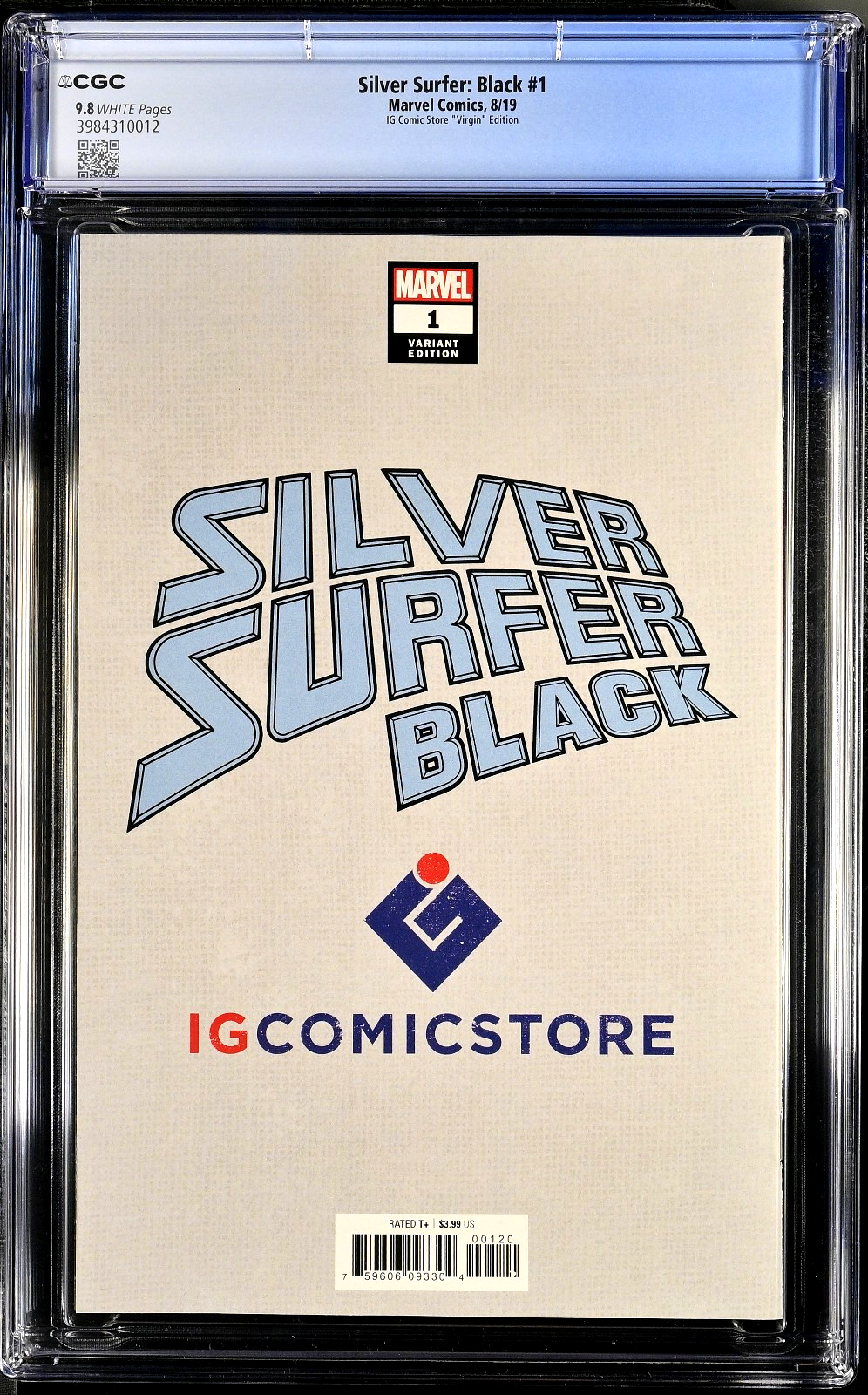 Silver Surfer Black #1 (2019) CGC 9.8 NM/MT IG Comic Store Scott Williams Virgin