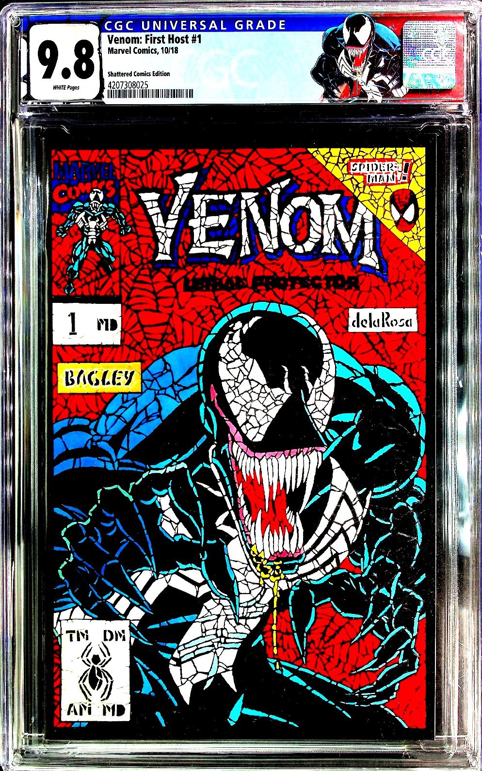 Venom First Host #1 (2018) CGC 9.8 Shattered Comic Lethal Protector Custom Label