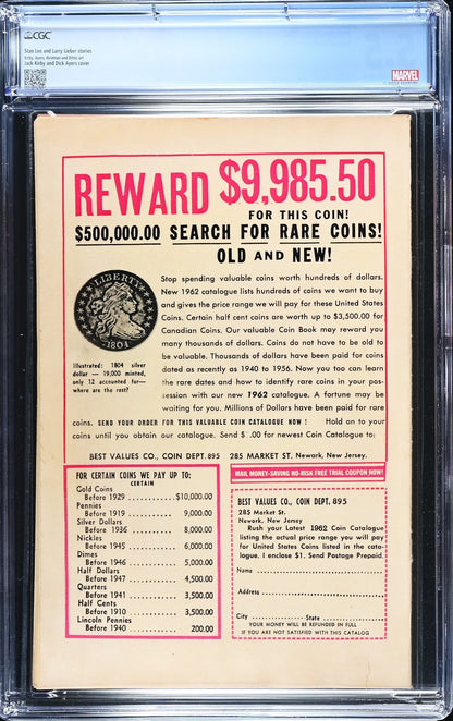 Journey into Mystery #87 (1962) CGC 5.5 FN - OW/W 5th Thor Retired Custom Label