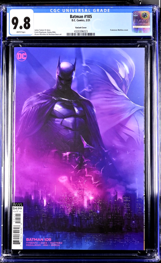 Batman #105 (2021) CGC 9.8 NM/MT White Francesco Mattina Ghostmaker Battle
