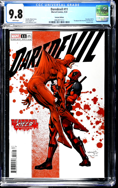 Daredevil #11 (2024) CGC 9.8 NM/MT Williams Deadpool Kills Marvel Universe Cover