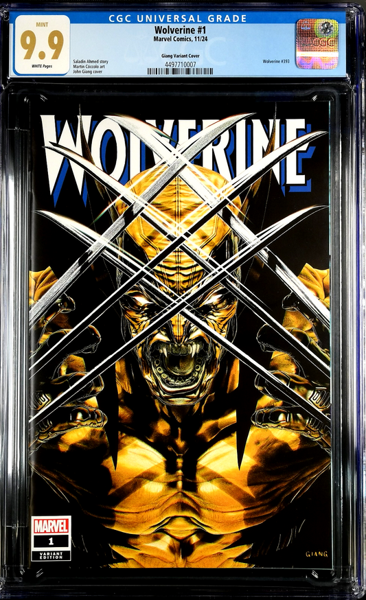 Wolverine #1 (2024) CGC 9.9 MINT John Giang Cover Limited  to 1000